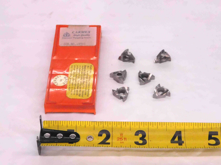 6pcs NEW CARMEX 16 ER A6 60 P15 CARBIDE THREADING INSERTS INDEXABLE TOOLING - MW1609CM4