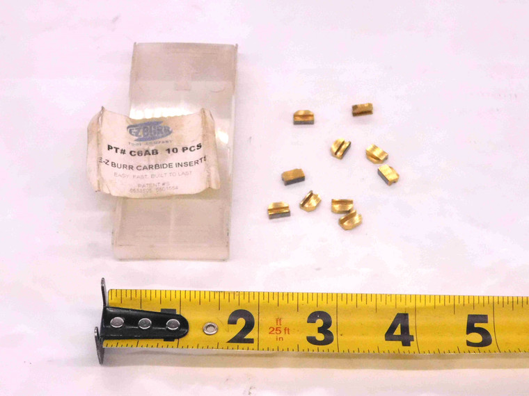 10pcs NEW EZBURR TOOL COMPANY C6AB TiN COATED CARBIDE E-Z BURR INSERTS INDEXABLE - MW1621CM4