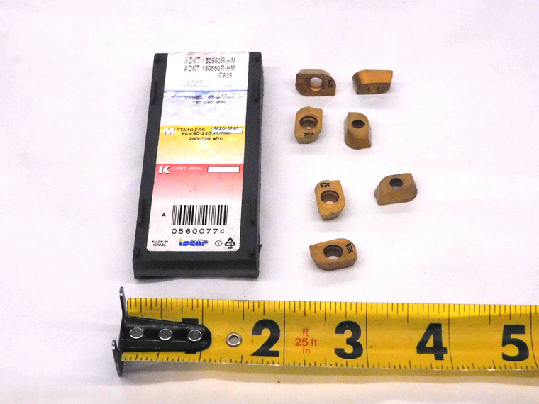 7pcs NEW ISCAR ADKT 150550R-HM IC635 TiN COATED CARBIDE MILLING INSERTS TOOLING - MW1642CM4