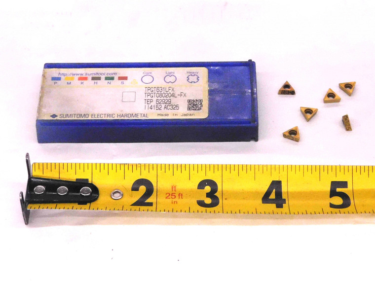 6pcs NEW SUMITOMO ELECTRIC TPGT631LFX AC325 TiN CARBIDE INSERTS TPGT080204L-FX - MW1680CM4