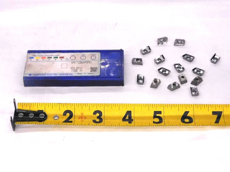 16pcs NEW SUMITOMO ELECTRIC APET103504PDFRJ H1 CARBIDE MILLING INSERTS INDEXABLE - MW1684CM4