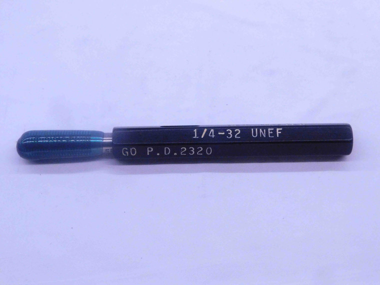1/4 32 UNEF SPECIAL SET THREAD PLUG GAGE .25 GO ONLY P.D. = .2320 INSPECTION - DW32852CT4