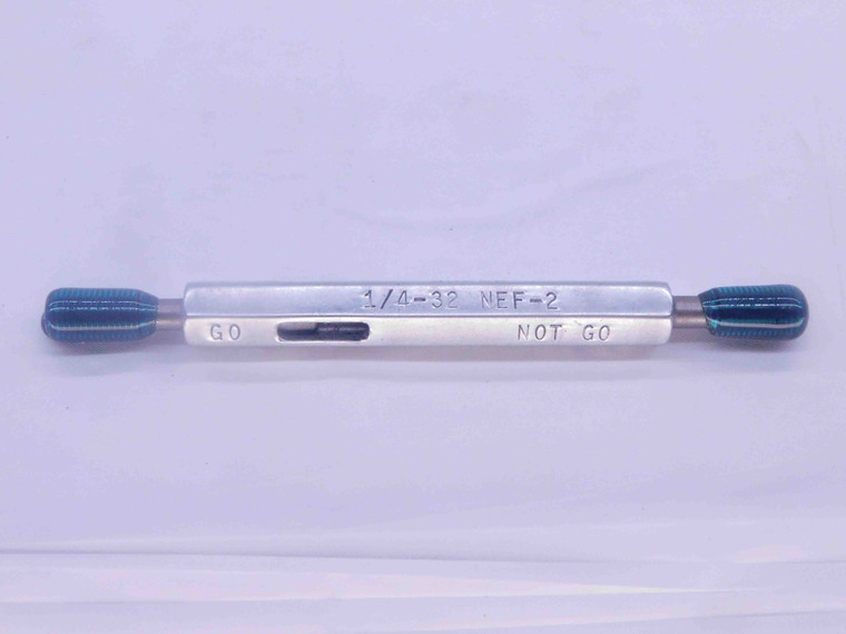 1/4 32 NEF 2 SET THREAD PLUG GAGE .25 .250 .2500 GO NO GO P.D.'S = .2294 & .2262 - DW32856CT4