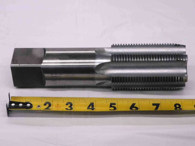 NETCO 2 1/4 8 GH6 HSS CHROME COATED PLUG TAP 6 STRAIGHT FLUTE 2.25 MACHINIST - MW1777AX4