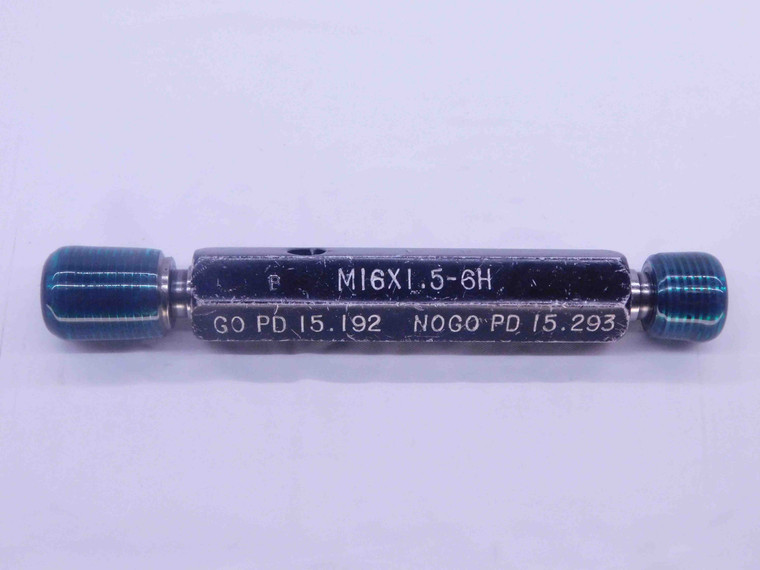 M16 X 1.5 6H SPECIAL THREAD PLUG GAGE 16 GO NO GO P.D.'S = 15.192 & 15.293 CHECK - DW32901CT4