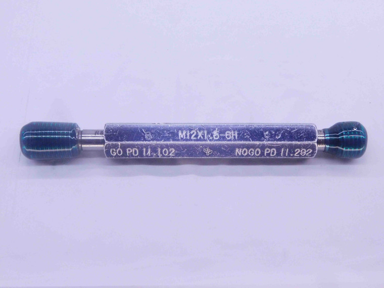M12 X 1.5 6H SPECIAL THREAD PLUG GAGE 12 GO NO GO P.D.'S = 11.102 & 11.292 CHECK - DW32902CT4