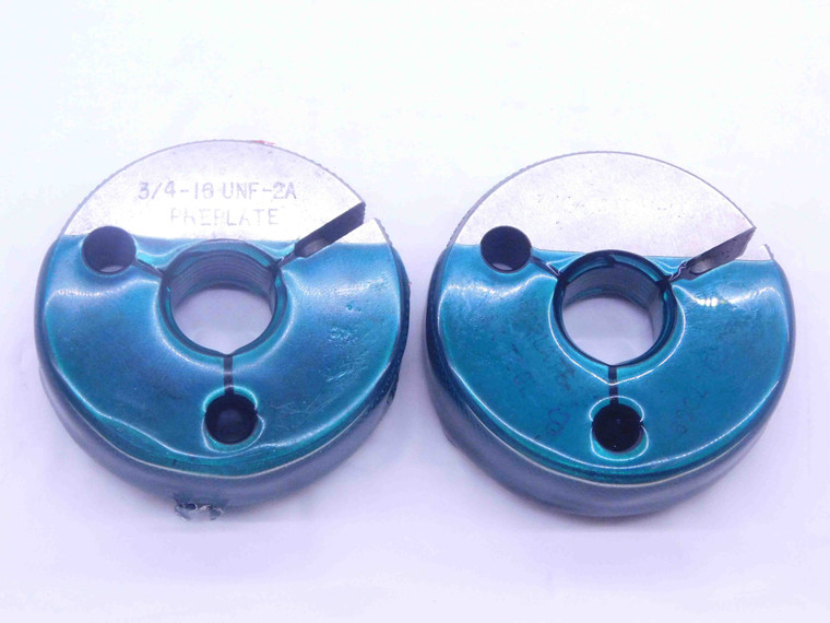 3/4 16 UNF 2A PREPLATE THREAD RING GAGES .75 GO NO GO P.D.'S = .7049 & .7009 - DW32908CT4