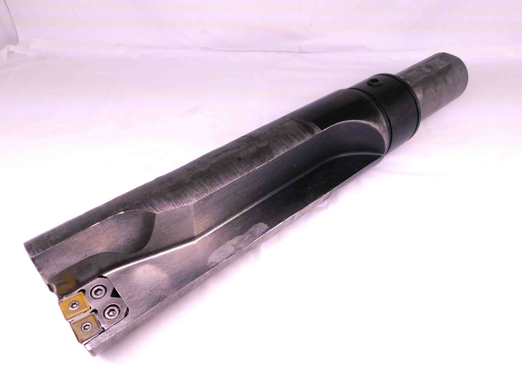 3 1/2 O.D. 19.25 OAL COOLANT THRU INDEXABLE INSERT DRILL 2 1/2 SHANK 2 FLUTE 3.5