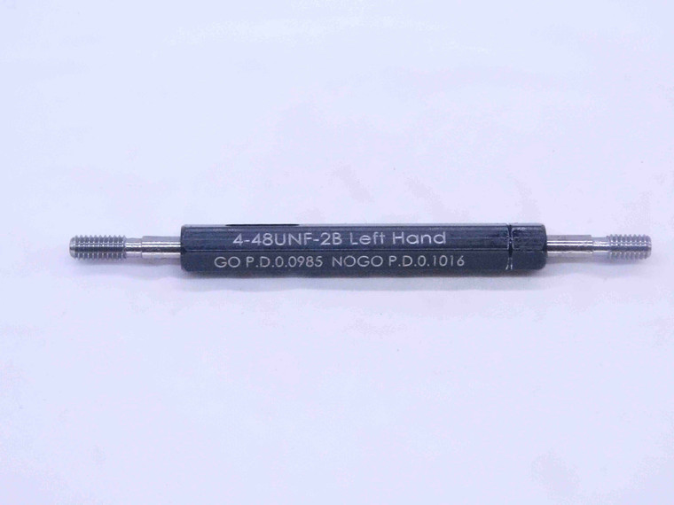 NEW 4 48 UNF 2B LEFT HAND THREAD PLUG GAGE #4 .112 GO NO GO = .0985 & .1016 LH - DW32943MJ