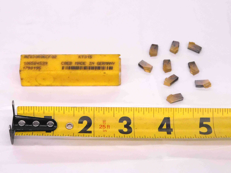 9pcs NEW KENNAMETAL A2030R06CF02 KT315 TiN COATED CARBIDE CUTOFF INSERTS CNC - MW2128CT4