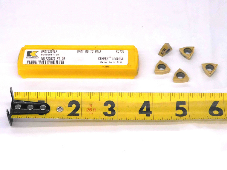 5pcs NEW KENNAMETAL WPMT3251LF KC730 TiN COATED CARBIDE INSERTS WPMT 06 T3 04LF - MW2133CT4