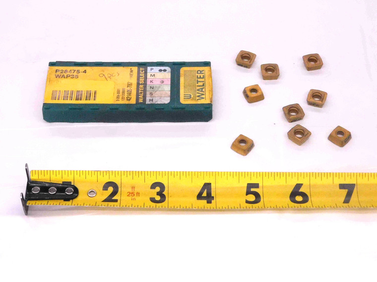 9pcs NEW WALTER P28475-4 WAP35 TiN COATED CARBIDE DRILLING INSERTS INDEXABLE - MW2139CT4