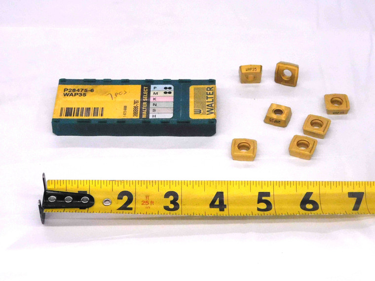 7pcs NEW WALTER P28475-6 WAP35 TiN COATED CARBIDE DRILLING INSERTS INDEXABLE - MW2141CT4