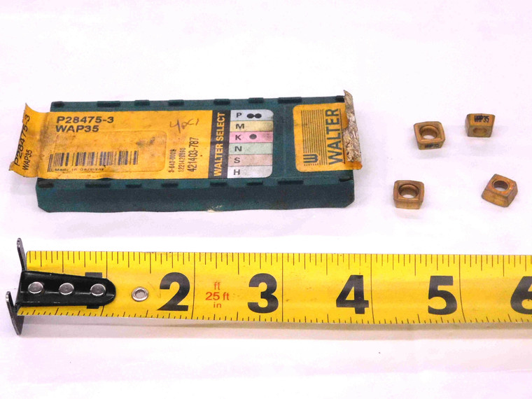 4pcs NEW WALTER P28475-3 WAP35 TiN COATED CARBIDE DRILLING INSERTS INDEXABLE - MW2147CT4