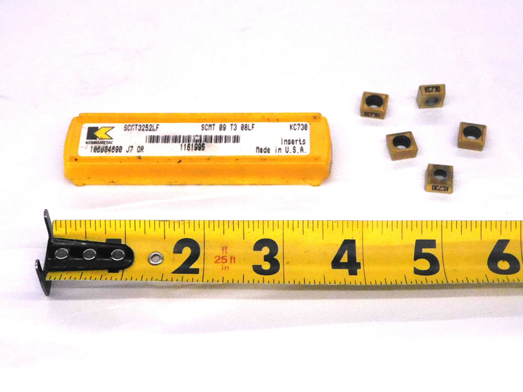 5pcs NEW KENNAMETAL SCMT3252LF KC730 TiN COATED CARBIDE INSERTS SCMT09T308LF - MW2162CT4