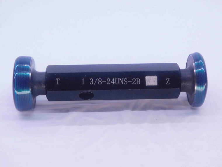 NEW 1 3/8 24 UNS 2B THREAD PLUG GAGE 1.375 GO NO GO P.D.'S = 1.3479 & 1.3536 - DW32969MSAF