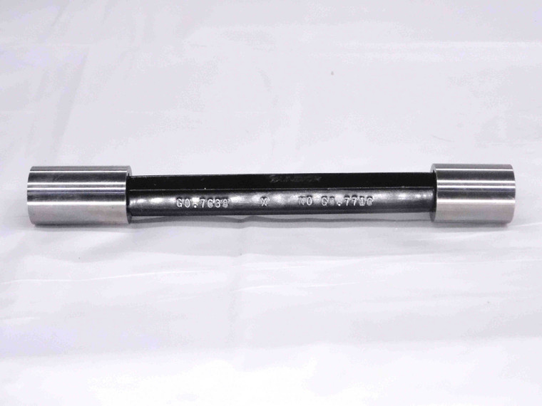 .7638 & .7716 CL X PIN PLUG GAGE GO NO GO .7656 -.0018 49/64 19.401 INSPECTION - MW2201BY4