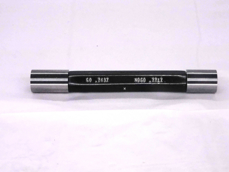 .7637 & .7717 CL X PIN PLUG GAGE GO NO GO .7656 -.0019 49/64 19.398 INSPECTION - MW2203BY4