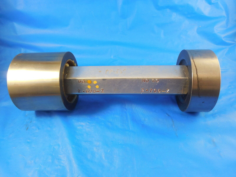 2.698 & 2.706 CLASS Z SMOOTH PLUG GAGE GO NO GO 2.6875 + .0105 OVERSIZE 2 11/16