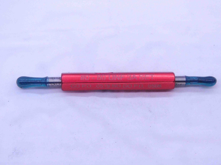 0 80 UNF 3A SET THREAD PLUG GAGE #0 .060 .0600 GO NO GO P.D.'S = .0519 & .0506 - DW32971LVR