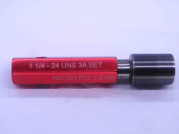 1 1/4 24 UNS 3A SET THREAD PLUG GAGE 1.25 1.250 1.2500 NO GO ONLY P.D. = 1.2196 - DW32973LVR