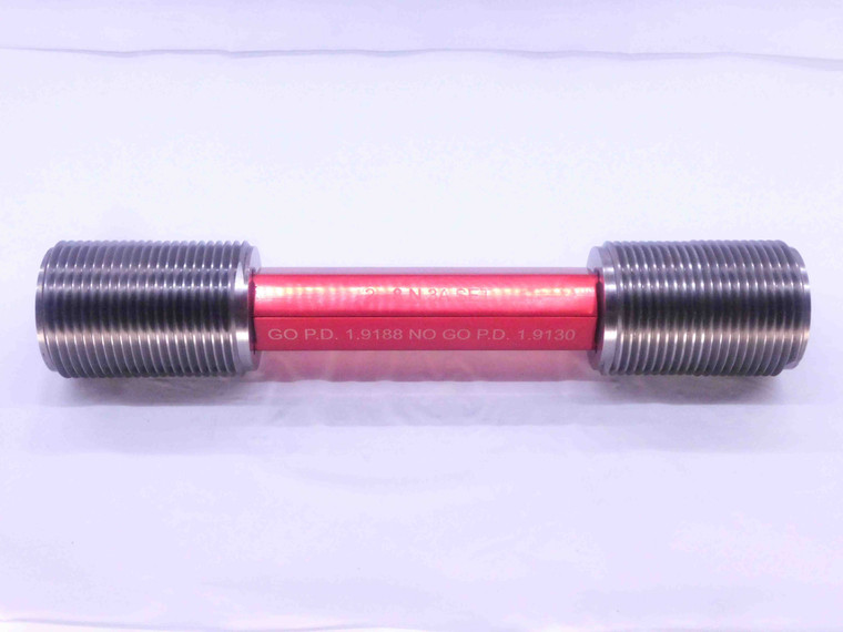 2" 8 N 3A SET THREAD PLUG GAGE 2.0 2.00 2.000 GO NO GO P.D.'S = 1.9188 & 1.9130 - DW32985LVR