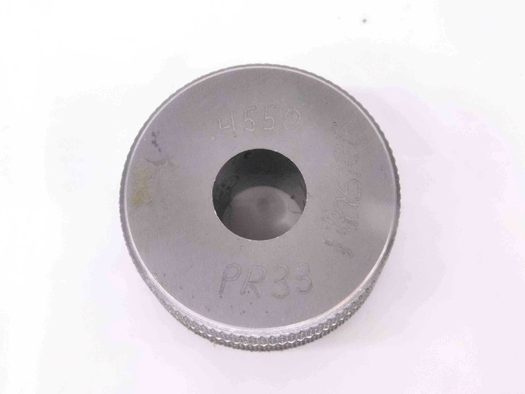 .4550 MASTER PLAIN BORE RING GAGE .4531 +.0019 UNDERSIZE 29/64 11.557 mm .455 - MW2456CT4