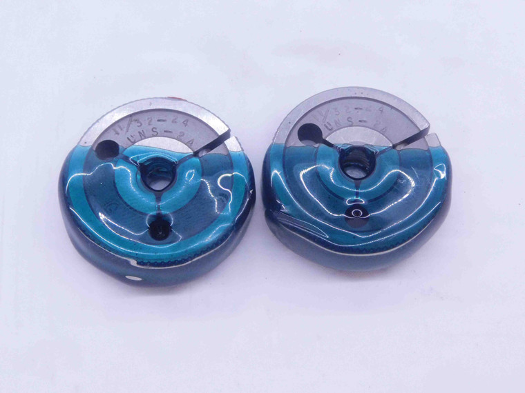 11/32 24 UNS 2A THREAD RING GAGES .3437 GO NO GO P.D.'S = .3156 & .3118 CHECK - DW33007CT4