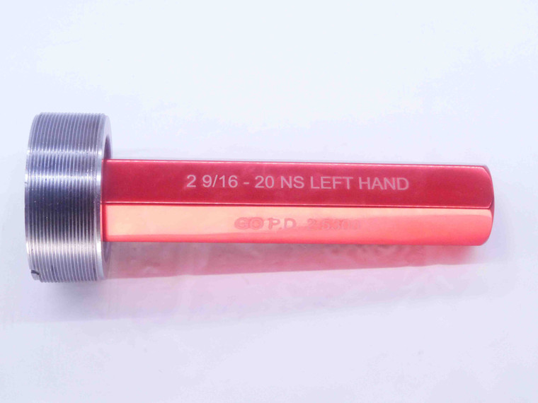 2 9/16 20 NS LEFT HAND THREAD PLUG GAGE 2.5625 GO ONLY P.D. = 2.5300 UNS 2B 3B - DW33010LVR