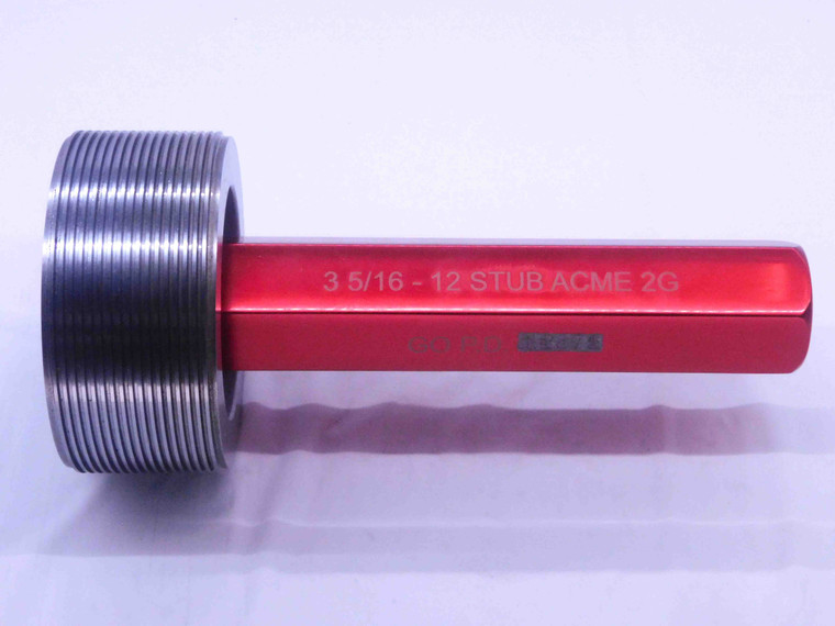 3 5/16 12 STUB ACME 2G THREAD PLUG GAGE 3.3125 GO ONLY P.D. = 3.2875 INSPECTION - DW33012LVR