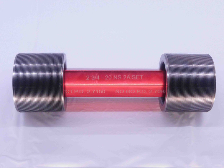 2 3/4 20 NS 2A SPECIAL VERMONT SET THREAD PLUG GAGE 2.75 GO NO GO = 2.7150 2.7099 - DW33055LVR