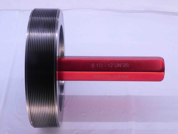 6 1/2 12 UN 2B THREAD PLUG GAGE 6.5 6.50 6.500 GO ONLY P.D. = 6.4459 2B OR 3B - DW33060LVR