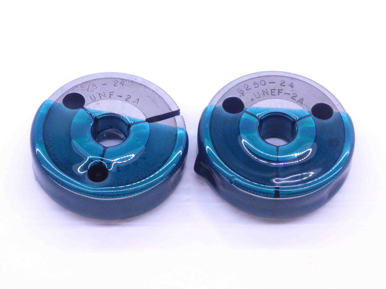 5/8 24 UNEF 2A THREAD RING GAGES .625 .6250 GO NO GO P.D.'S = .5967 & .5927 - DW33031CT4