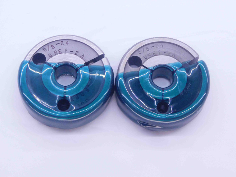 5/8 24 UNEF 2A SPECIAL THREAD RING GAGES .625 GO NO GO P.D.'S = .5967 & .5907 - DW33032CT4