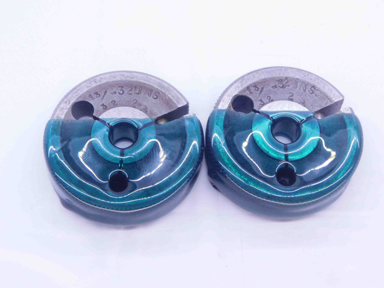 13/32 32 UNS 2A PREPLATE THREAD RING GAGES .4062 GO NO GO P.D.'S = .3839 & .3805 - DW33069CT4