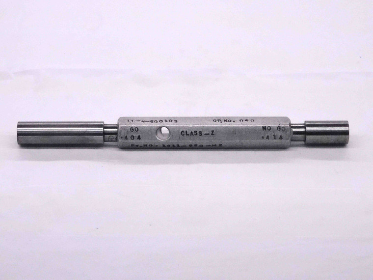 .4040 & .4140 CL Z PIN PLUG GAGE GO NO GO .4063 -.0023 13/32 10.262 mm .404 .414 - MW2730LVR