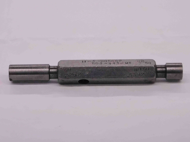 .5292 & .5392 PIN PLUG GAGE GO NO GO .5313 -.0021 UNDERSIZE 17/32 13.696 mm - MW2732LVR