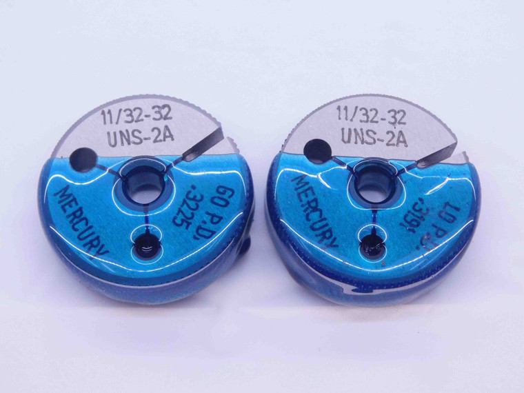11/32 32 UNS 2A THREAD RING GAGES .3437 GO NO GO P.D.'S = .3225 & .3191 CHECK - DW33147CT4