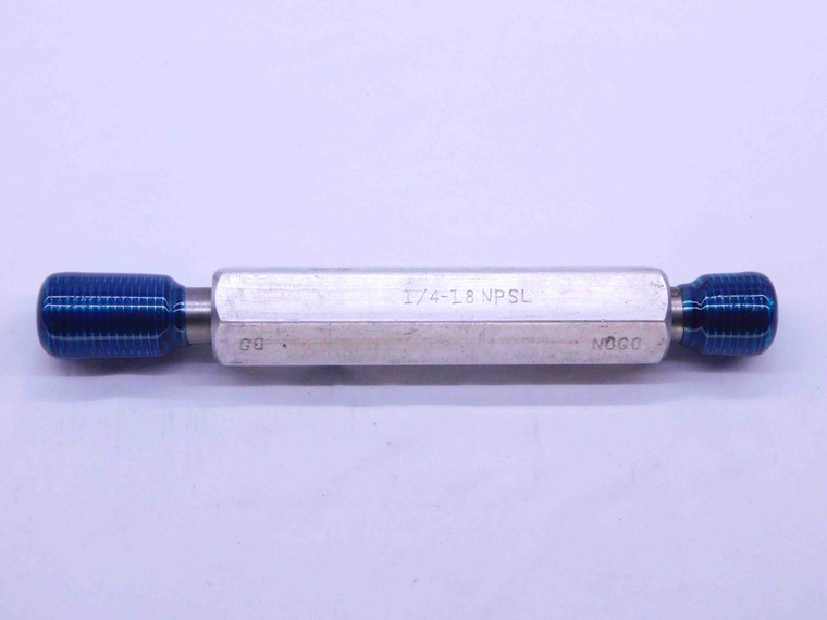 1/4 18 NPSL PIPE THREAD PLUG GAGE .25 .250 GO NO GO P.D.'S = .5073 & .5125 2B - DW33171CT4