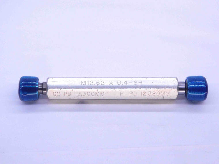 M12.62 X .4 6H SPECIAL THREAD PLUG GAGE 12.62 0.4 GO NO GO PDS= 12.300 & 12.380 - DW33200CT4