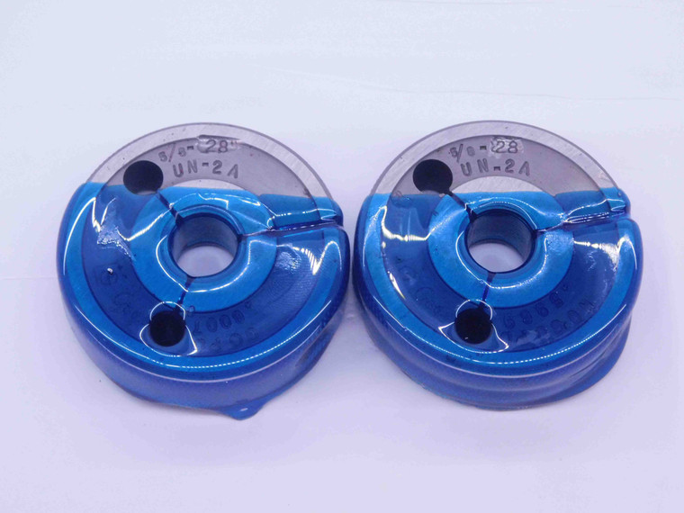 5/8 28 UN 2A THREAD RING GAGES .625 .6250 GO NO GO P.D.'S = .6007 & .5969 CHECK - DW33212CT4