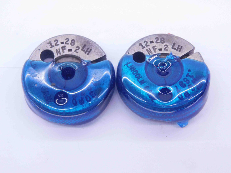 12 28 NF 2 LEFT HAND THREAD RING GAGES #12 .216 GO NO GO P.D.'S = .1928 & .1897 - DW33217CT4