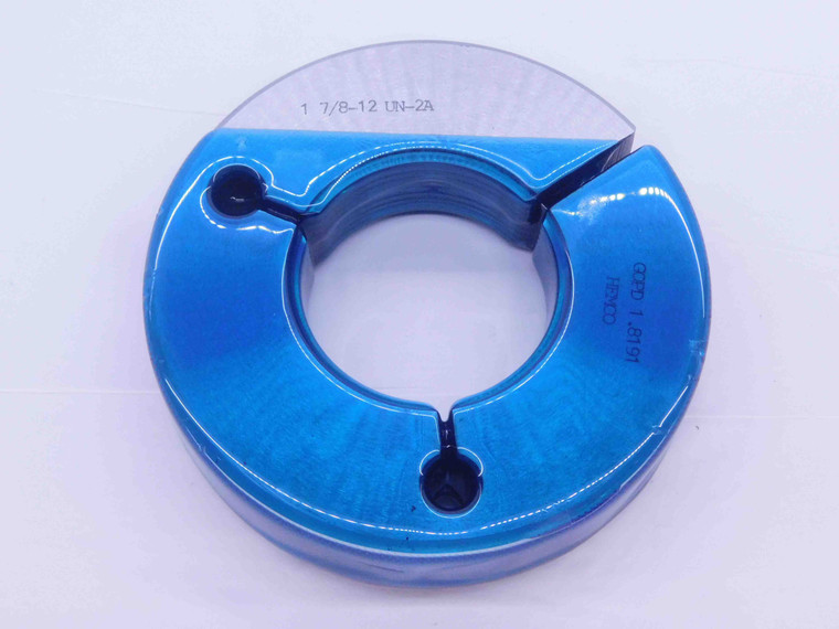 1 7/8 12 UN 2A THREAD RING GAGE 1.875 1.8750 GO ONLY P.D. = 1.8191 INSPECTION - DW33279CT4