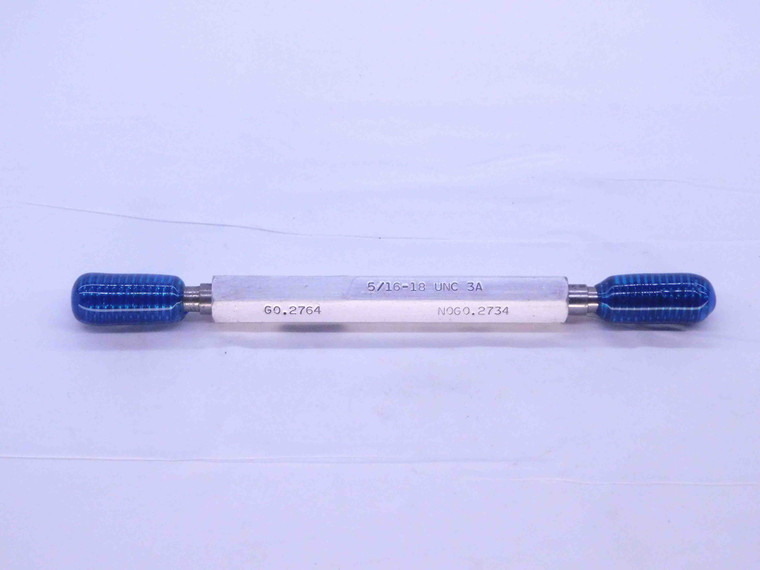 5/16 18 UNC 3A LEFT HAND SET THREAD PLUG GAGE .3125 GO NO GO PDS= .2764 & .2734 - DW33298LVR