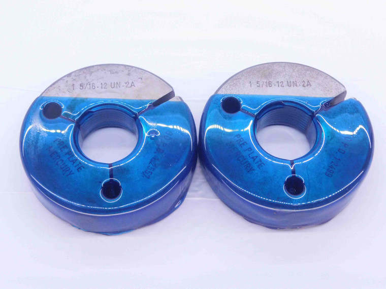 1 5/16 12 UN 2A PREPLATE THREAD RING GAGES 1.3125 GO NO GO PDS= 1.2557 & 1.2499 - DW33302CT4