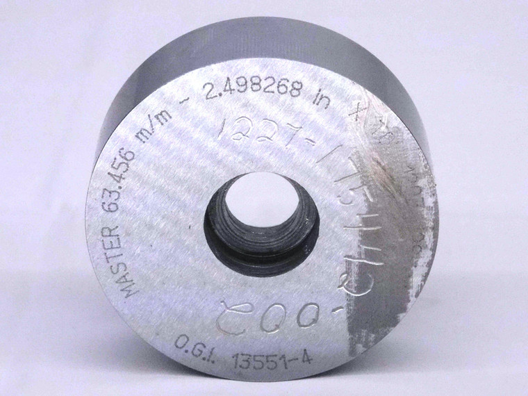 63.456 CLASS X METRIC PIN PLUG GAGE 63.500 -.044 UNDERSIZE 63.5 mm 2.4983 - MW3234AZ4