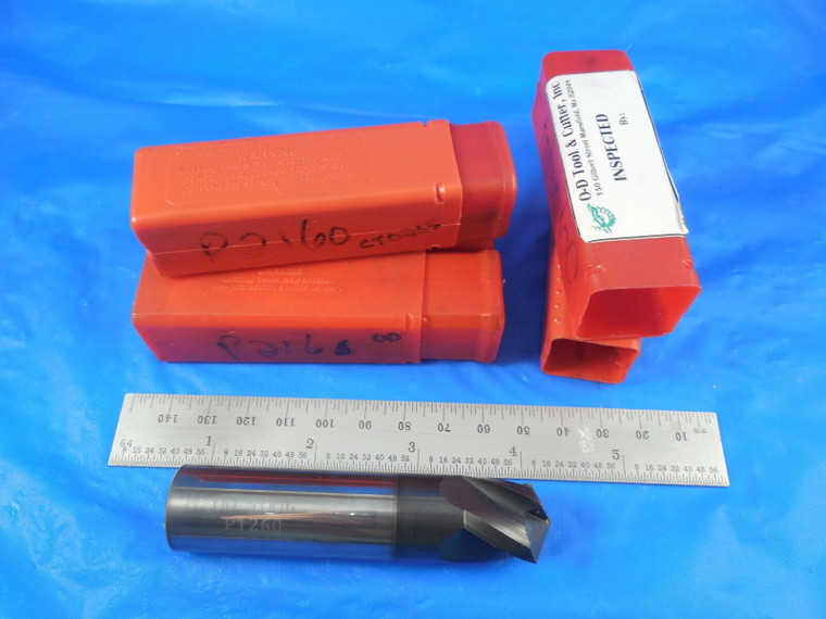 4 PCS USED OD TOOL ODWM4750SLXSTT 3/4 DIA 3/4 - 1" LOC 4 FLUTE CARBIDE END MILLS