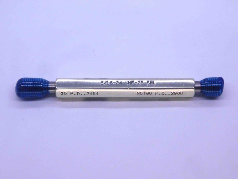 5/16 24 UNF 2B SPECIAL THREAD PLUG GAGE .3125 GO NO GO P.D.'S = .2864 & .2908 - DW33601CT4