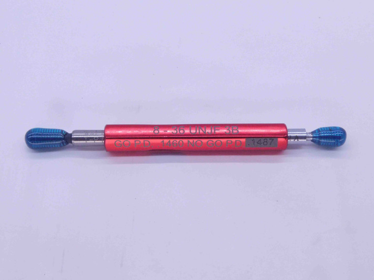 8 36 UNJF 3B THREAD PLUG GAGE #8 .164 .1640 GO NO GO P.D.'S = .1460 & .1487 - DW33616LVR