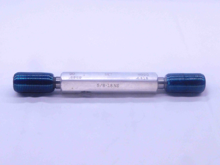 5/8 18 NS SPECIAL SET THREAD PLUG GAGE .625 GO NO GO PD'S = .5859 & .5818 CHECK - DW33635CT4